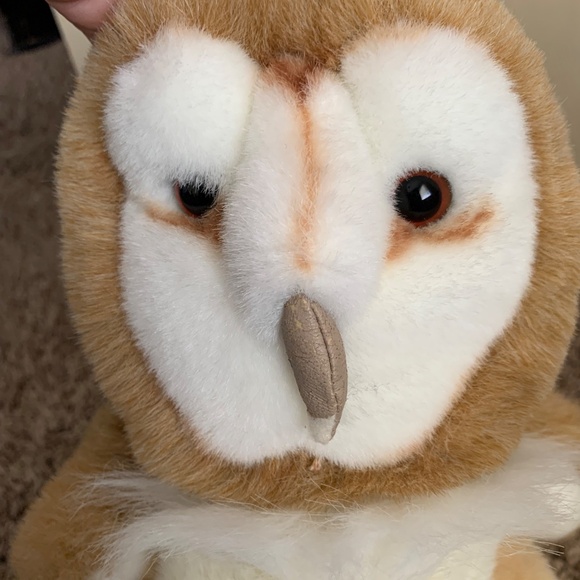 Cascade Toy Barn Owl Puppet Stuffed Animal Plush Head Turns All Around - Picture 13 of 13